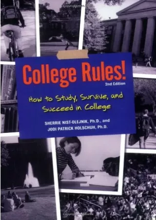 DOWNLOAD College Rules  How to Study Survive and Succeed in College