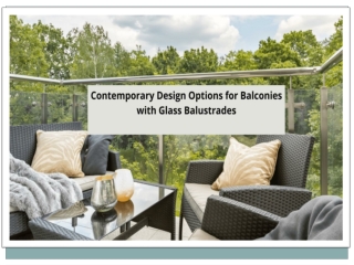 Contemporary Design Options for Balconies with Glass Balustrades