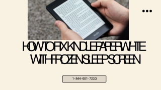 how to fix kindle paperwhite with frozen sleep