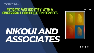 Mitigate Fake Identity with a Fingerprint identification Services