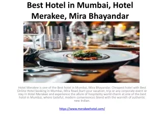Best Hotel in Mumbai, Hotel Merakee, Mira Bhayandar