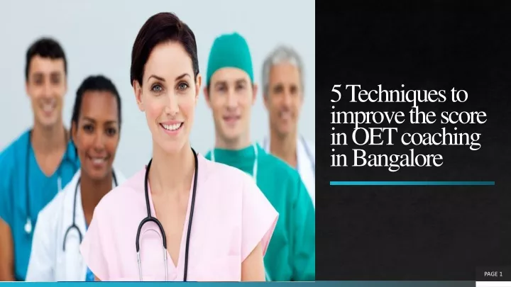 5 techniques to improve the score in oet coaching in bangalore