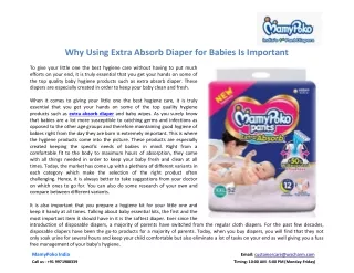 why using extra absorb diaper for babies