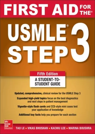 READ First Aid for the USMLE Step 3 Fifth Edition