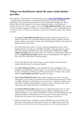 things you should know about the azure cloud