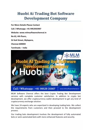huobi ai trading bot software development company
