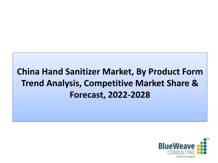 china hand sanitizer market by product form trend