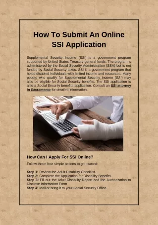 how to submit an online ssi application