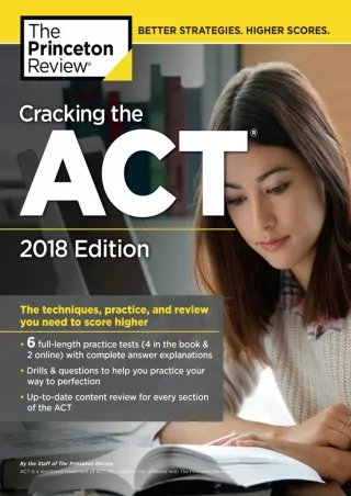 EPUB Cracking the ACT with 6 Practice Tests 2018 Edition The Techniques