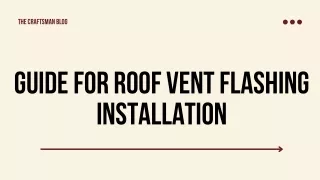 Best Way To Install Roof Vent Flashing!