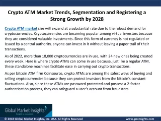 crypto atm market trends segmentation