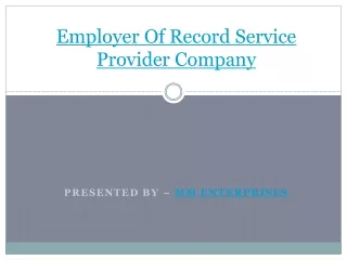 Employer of record service providers company