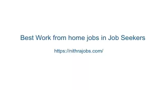 Best Work From Home Jobs In Job Seekers And The Future Of Remote Working