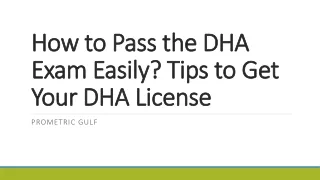 How to Pass the DHA Exam Easily - Prometric Exam Tips