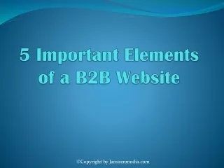 5 important elements of a b2b website