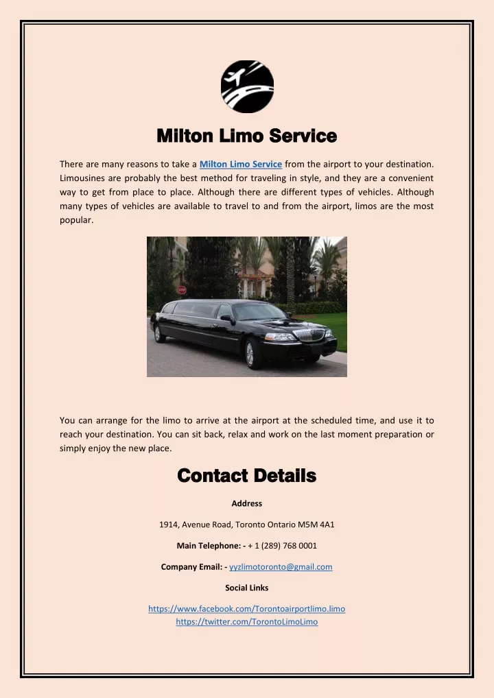 milton limo service milton limo service