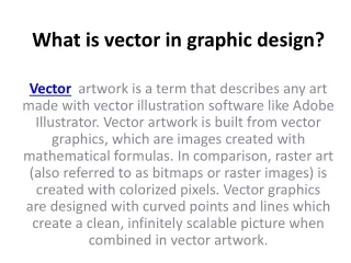what is vector in graphic design