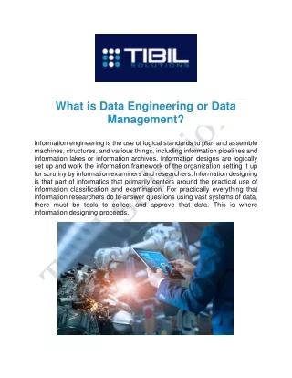Data Engineering Solutions | Tibil Solutions