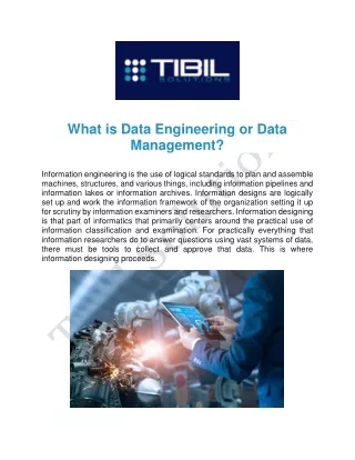 what is data engineering or data management