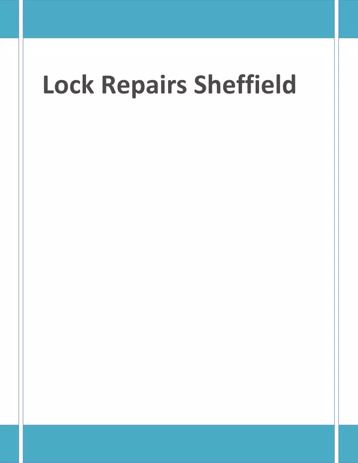 lock repairs sheffield