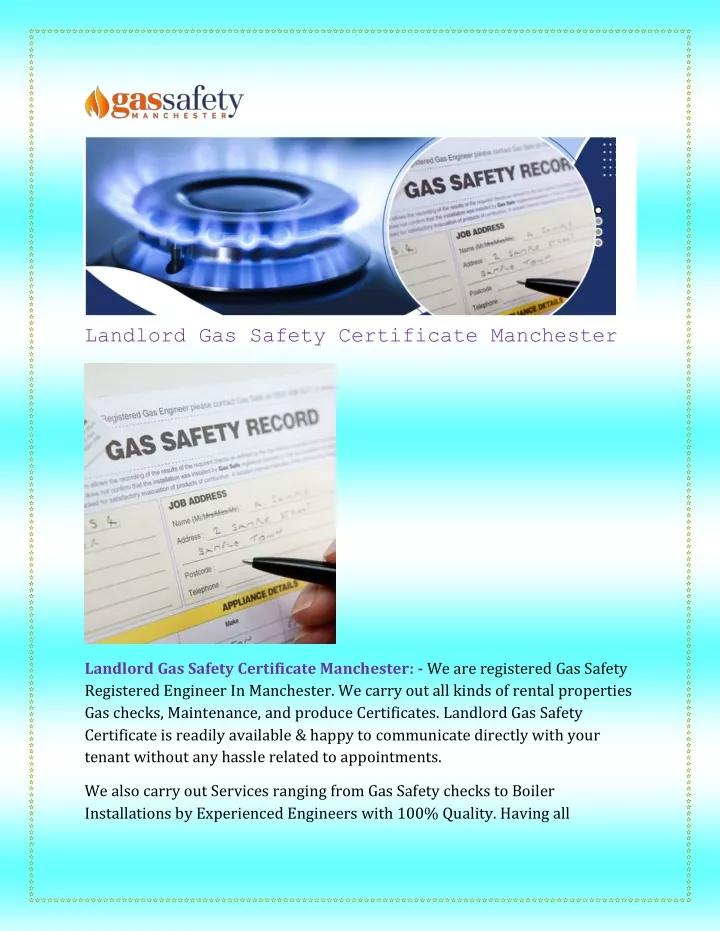 landlord gas safety certificate manchester
