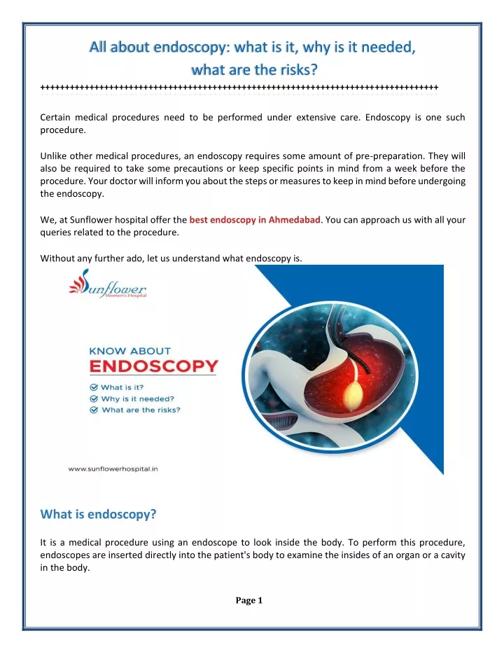 all about endoscopy what is it why is it needed