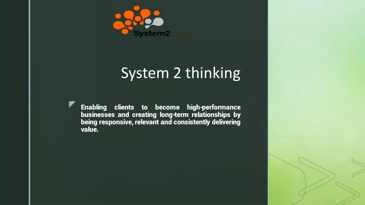 system 2 thinking