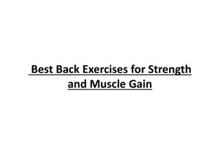 best back exercises for strength and muscle gain