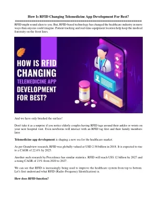 How Is RFID Changing Telemedicine App Development For Best