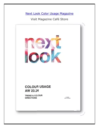 next look color us next look color usage magazine