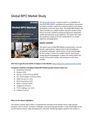 global bpo market study