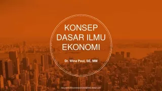 Konsep Dasar Ilmu Ekonomi