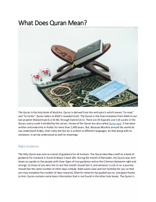 what does quran mean what does quran mean