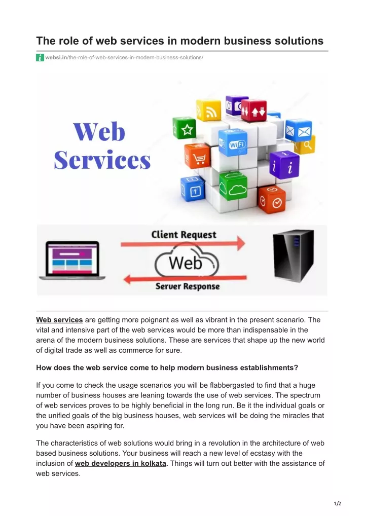 the role of web services in modern business