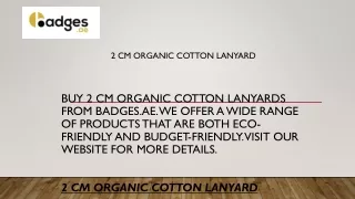 2 Cm Organic Cotton Lanyard  Badges.ae