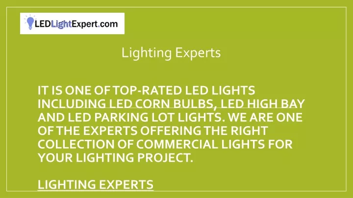 lighting experts