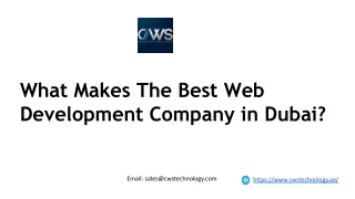 What Makes The Best Web Design Company in Dubai