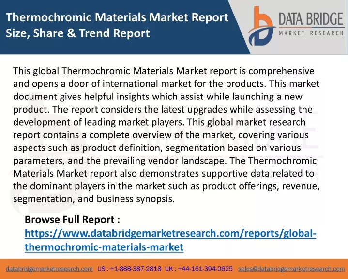 thermochromic materials market report size share