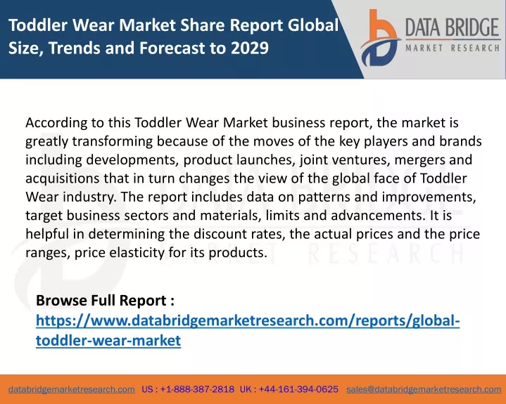 toddler wear market share report global size