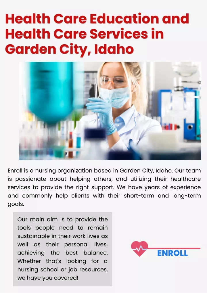 enroll is a nursing organization based in garden