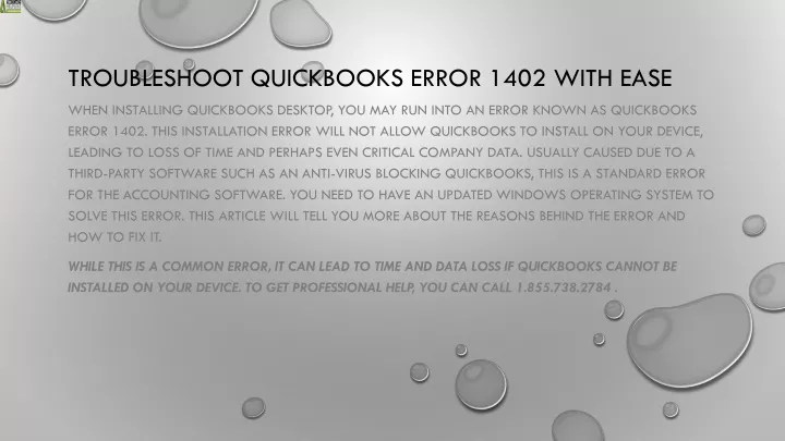 troubleshoot quickbooks error 1402 with ease