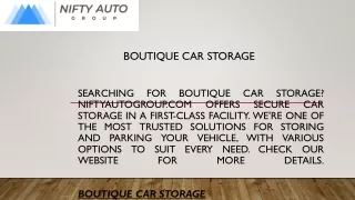 boutique car storage