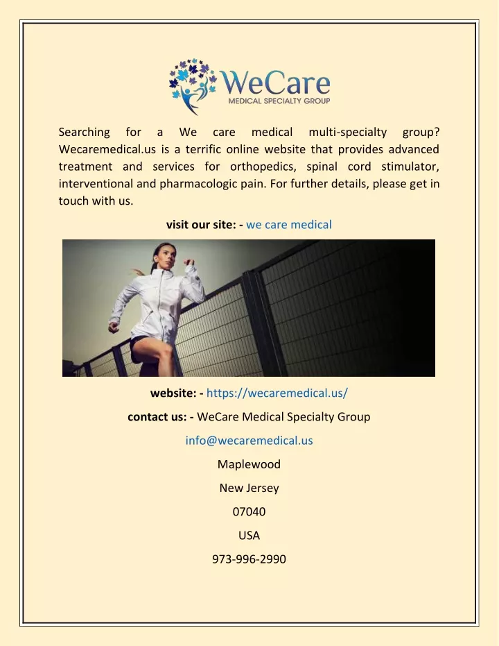 searching wecaremedical us is a terrific online