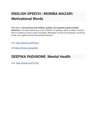 DEEPIKA PADUKONE- Mental Health