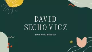 david s e c h o v i c z s o c i a l m e d i a i n f l uen c e r