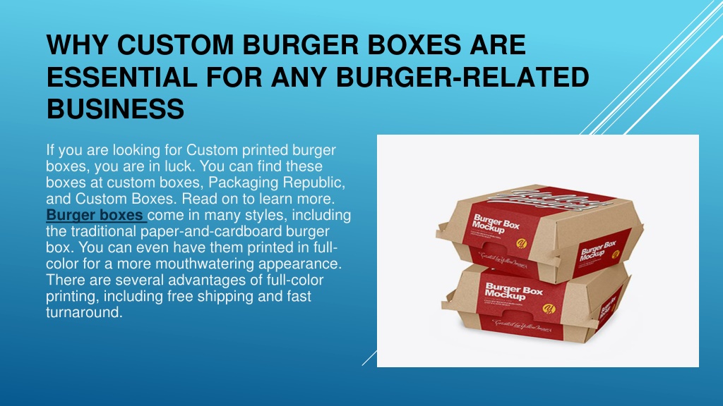 PPT - Why Custom Burger Boxes Are Essential For Any PowerPoint ...