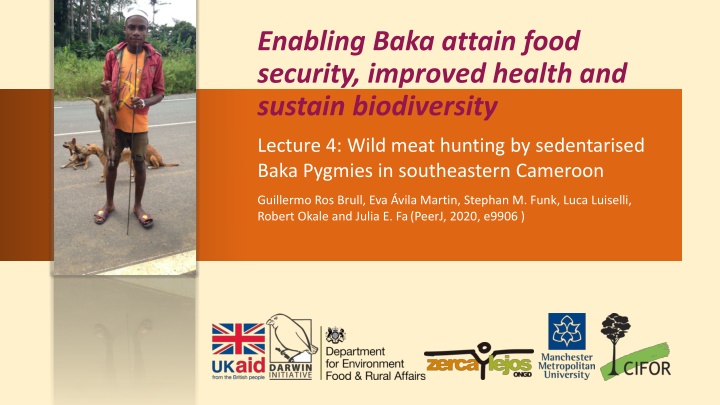 enabling baka attain food security improved health and sustain biodiversity