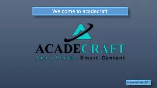 welcome to acadecraft