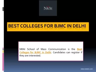 Best Colleges for BJMC in Delhi