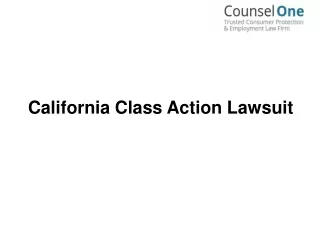 California Class Action Lawsuit